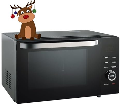 Smad 34L Combination Microwave Oven, Microwave with Grill 2400W, Convection Oven 2400W, 1000W Combo Microwave Oven with Home Fry, ECO Function, Steam Clean Function, Deodorization, 10 Auto Menus