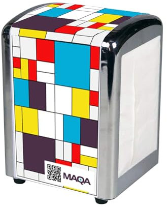 MAQA Portatovaglioli da Bar a Molla, misura 135x90x105 mm, Dispenser in Acciaio Inox per Tovaglioli 17x17cm, Porta Tovaglioli da Tavola, Distributore da Tavolo di Fazzoletti Salviette per Cucina