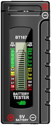 PLCPDM Tester Portatile Potenza della Batteria per più Tipi Batterie Comprese Le Pile A Bottone con Display LCD Misuratore Batteria