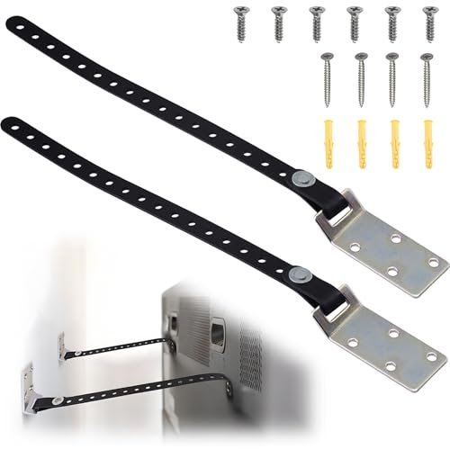 Fernseher Kippsicherung, TV Kippsicherung, Kippsicherung Möbel für Fernseher und Möbel, Verstellbar TV Sicherung Kinder für Secure TV To Furniture, 2 Stück