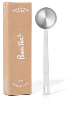 Panda Tea - Cuillère Doseuse pour le vrac en Inox - Petite Cuillère à Thé 15ML - Accessoires Thé en Vrac - Acier Inoxydable 18/10 Haute Qualité - Idéal pour le Thé et la Cuisine