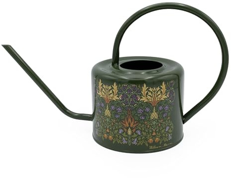 William Morris Watering Can – Snakeshead Pattern – 1.2L Galvanised Steel Indoor & Outdoor Watering Can – Vintage Floral Design – Gardening Gift for Plant Lovers