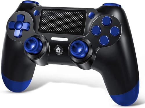 Mando Inalámbrico para PS4, Controlador para PS4/Slim/Pro/PC, con clavija de audio, Vibración y Seis Ejes, Panel Táctil, Joystick para PS4