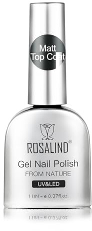 ROSALIND Mate Top Coat Pintauñas Semipermanentes 11ML Top Coat Mate