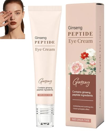 Crema contorno occhi al peptide di ginseng, siero idratante e anti-età con rullo, per occhiaie e gonfiori, rassodante e illuminante, riduce rughe e linee sottili (1pcs)