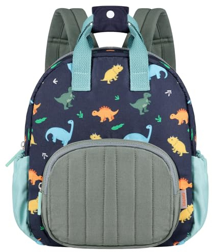 GAGAKU Toddler Backpack for Boys - Nursery Backpacks Mini Children Backpack for Kids 2-4 years Cartoon Breathable Comfortable Preschool Kindergarten Elementary Rucksack Travel Bag - Blue Dinosaur
