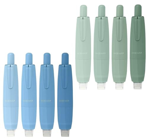 TenaLucy 8 Pièces Colle Roller Double Face, Scotch Transparent Colle, Colles Enfant pour Scrapbooking et Papier Scrapbooking, Outil de Bricolage pour École Bureau Artisanat Colles Scotch (Vert Bleu)