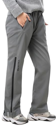 VIKAMAKA Women's Rain Pants,Waterproof Trousers Hiking Pants, Lightweight Breathable Quickly Dry Rain Over Pant for Cycling Running