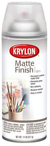 Krylon Clear Matte Finishing Spray Paint Coating, 11 oz, Matte Finish
