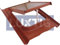 Lucernario Vetro Retinato - Modello 45X60 cm- Telaio in Acciaio - Apertura Vasistas - Luxtig (Coppo Francese, Rosso Mattone)