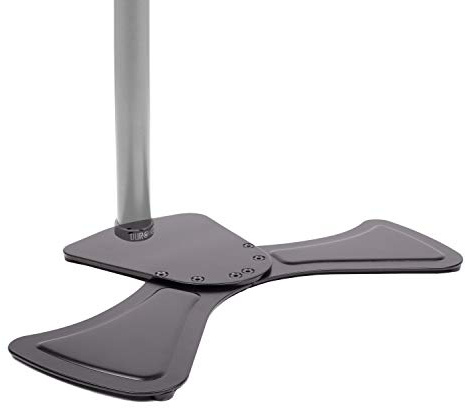 Duronic DM75 Stand for Pole | Attaches to DM15 DM25 DM35 DM453 Poles | Flat Freestanding Monitor Base for Desk | Heavy Duty Steel | Alternative Installation Solution to Clamp or Grommet Fixing