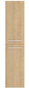 Sieper I Libato Armario alto para cuarto de baño, 35 x 160 cm, colgante, mucho espacio de almacenamiento, armario de baño estrecho I roble natural
