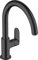 hansgrohe Küchenarmatur Vernis Blend M35, Wasserhahn Küche mit Auslauf Höhe 260 mm, 1 Strahlart, Mattschwarz
