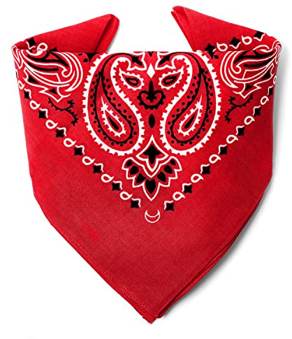 Karl Loven - Rotes Bandana - Paisleymuster - 100% Baumwolle - Dicker Stoff - 20 Exklusivfarben