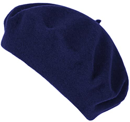 Van Der Rich ® - Französische Klassische Baskenmütze Barett - Damen (Marine, One Size)