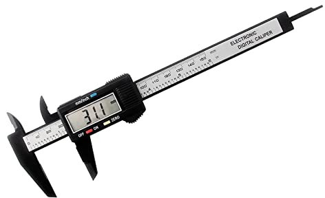 Grixz Pied a Coulisse Digital, Pied à Coulisse Numérique Electronique 150 mm / 6 inch Avec LCD, Peut être Utilisé pour Mesurer le Diamètre Extérieur, le Diamètre Intérieur, la Profondeur