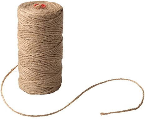 IPEA Corde en Jute Naturelle de 2 mm d'épaisseur pour décoration et Bricolage – Fabriquée en Italie – 100 mètres – pour travaux manuels, ameublement, créations – Bobine de Fil de Chanvre Naturel