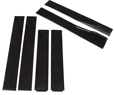 Faldones Laterales Inferiores del Automóvil, Panel Basculante Negro Brillante de 2,2 M Extensiones de Línea Inferior del Lado Inferior Exterior Difusores de Labios Divisores