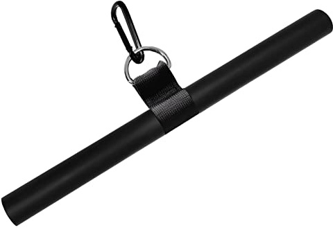 Topfinder Triceps Biceps Roterande rak stång DIY dragstång fitness hemmagymtillbehör bar remskiva styrketräning med mjuka handtag och karbinhake
