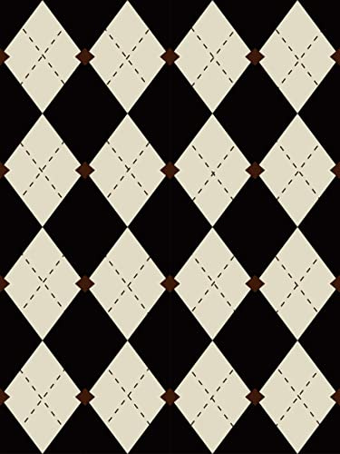 Adhesive Shelf Liner,Vintage Geometric Contact Paper for Cabinets,Vinyl Film Decorative Drawer Liner for Bedroom Dresser Sticker 17.3 inch x 118 inch (Light Yellow and Black, 118x 17.3inch)