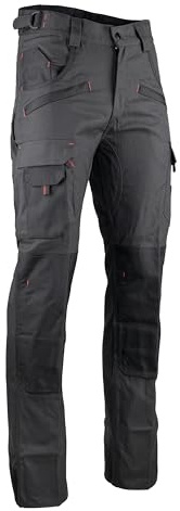 LMA Argile - 79 cm Beinlänge 1261ETJ79 - Widerstandsfähige zweifarbige Arbeitshose/Bundhose mit Knietaschen - 60% Baumwolle - 40% Polyester - 300 g/m² - Größe: 52 - Farbe: Nachtgrau/Schwarz
