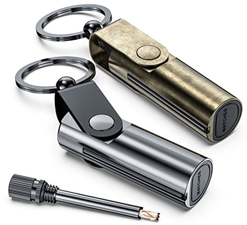 VVAY-Lighter Pack of 2 Match Petrol Lighter with Keychain (Sold without fuel)