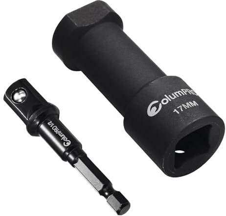 ColumPRO Unistrut Steckschlüssel-Set, 17 mm, 17 mm 1/2-Zoll-Antrieb, 42 Cr-Mo-Stahl-Schlag-Stecknuss mit einem Adapter für einfache Verwendung