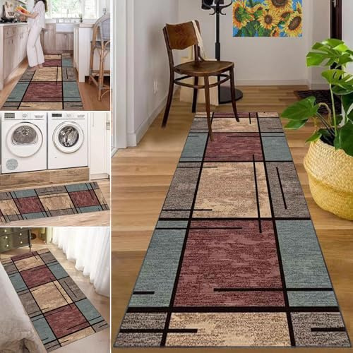 Alfombra de Pasillo 40 x 60 cm Alfombras de Cocina Alfombra para Corredor Felpudo para Interior y Exterior Alfombras para Pasillos Largos Alfombra Entrada Absorbente Alfombras de área Lavable