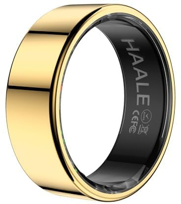 Smart Ring Fitnesstracker Rostfritt Stål För Män Och Kvinnor | Bluetooth 5.0 till Android och iOS; IP68 vattentät; övervakar sömn, stress, cykel; gratis HAALE-app ingår