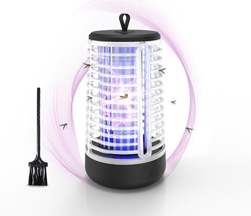 Lampe Anti Moustique,La Haute Tension instantanée 2500V,piège à moustiques étanche pour Insectes Volants,UV Tueur d'Insectes Anti Insectes,Répulsif Efficace Portée 20m² pour Intérieur et Extérieur