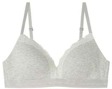 Women'secret Sujetador Triangular Charming Algodón Bra Mujer (Pack de 1)