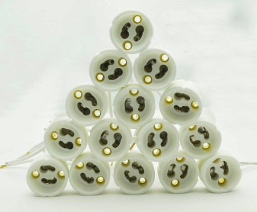 10 Stück GU10 Fassung für LED Lampen und Halogen 230 V | Keramikfassung Lampenfassung Lampensockel LED Fassung GU10 Sockel Lampenhalterung für Deckenleuchten Einbaustrahler Downlights Halogenleuchten