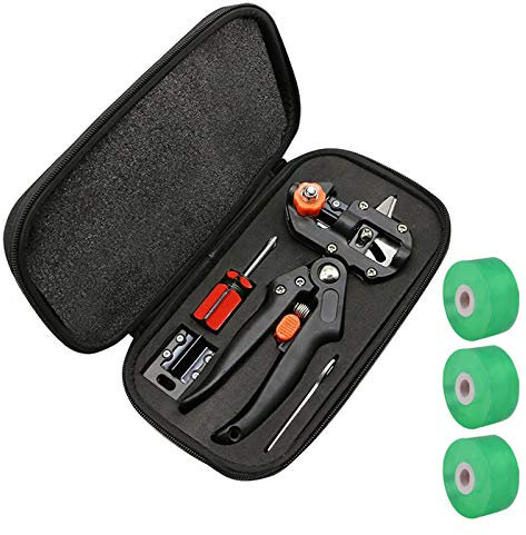 Einhand-Ratschenschere/Veredelungsschere, Garten Obstbaum Professionelle Prune Scher Snip Pfropfen, Schneidwerkzeug Mit 2 Ersatzmesser Für Garten Blumen Baum Pflanzenzweige