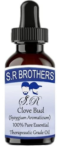 S.R. Brothers Huile essentielle de clou de girofle (Syzygium Aromaticum) 100 % pure qualité thérapeutique (15 ml)