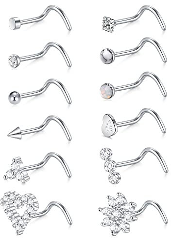 Zolure 18g Nasenstecker Nasenpiercing Chirurgenstahl Diamant Piercing Nase Schmuck Mit Cz Top