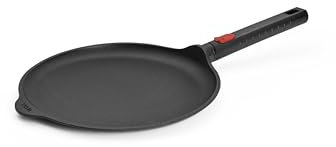 Woll Eco Logic QXR - Padella per crêpes, induttiva, Ø 26 cm, con manico rimovibile, adatta per tutti i piani cottura, senza PFAS, rivestimento antiaderente, rivestimento in alluminio pressofuso,