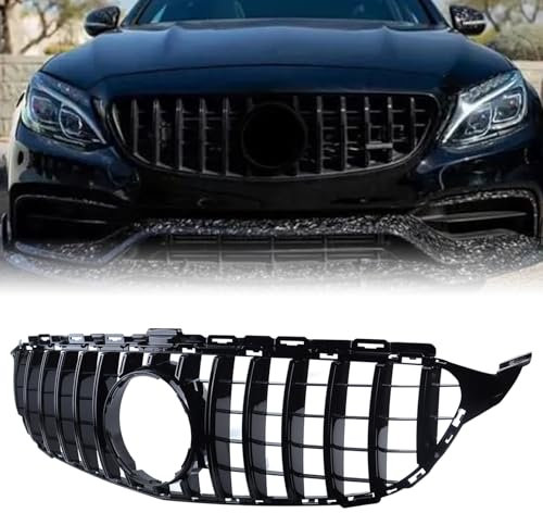 BONRYAN W205 Kühlergrill für Mercedes C-class W205 S205 2014 2015 2016 2017 2018 Sport Schwarz glänzend grill