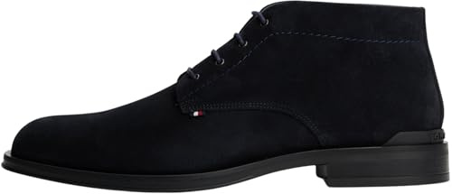 Tommy Hilfiger Chaussures Derby Homme Corporate en Daim, Bleu (Desert Sky), 43