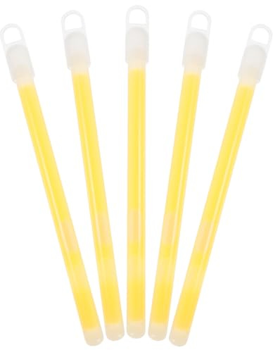 HEALLILY 5pcs Bâtons D'éclairage de Secours Lumineux Jaunes en PE Crochet Innovant, Éclairage d'urgence Brillant pour Activités de Plein Air et Camping Nocturne