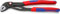 KNIPEX Cobra QuickSet Hightech-Wasserpumpenzange mit schlanken Mehrkomponenten-Hüllen grau atramentiert 250 mm, 87 22 250