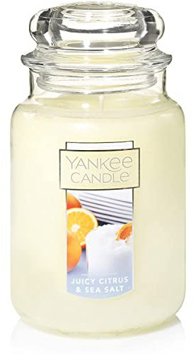 Yankee Candle Juicy Duftkerze mit Zitrus- und Meersalzduft, klassisch, 625 ml, großes Glas, Einzeldocht, über 110 Stunden Brenndauer
