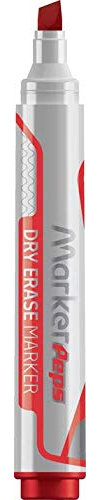 Maped - trocken abwischbare Marker, Rot, 12 Stück – breite Keilspitze 1 bis 5 mm – Whiteboards, Schiefer und nicht-poröse Oberflächen