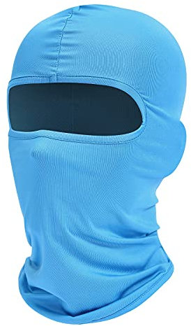 fuinloth Sturmhauben, Gesichtshaube, Skimaske, Hals Gaiter, UV-Schutz, Motorrad- und Fahrrad-Gesichtsmaske, Balaclavas für Herren/Damen Hellblau