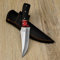 USQUARE UE-007,21.59 cm Jagdmesser mit Scheide, festem Klingenmesser, 420C Stahl Bushcraft Messer, schwarzem Micarta und Pakka Holzgriff, Full Tang, entwickelt für Jagd & Camping