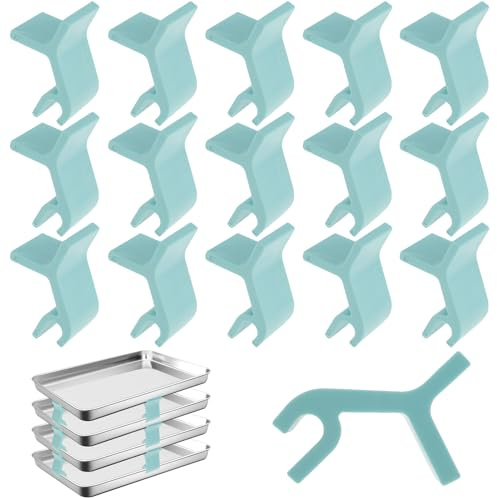 FALESOUL 16Pcs Baking Sheet Stackers, Space-Saving Tray Stackers, Reusable Trays Stacking Holder, Multipurpose Baking Tray Stackers for Freeze Dryer Trays