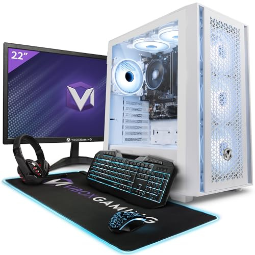 Vibox VI-114 Gaming PC Set Komplett • Monitor 22 Zoll • AMD Ryzen 3 3200G 4,0GHz • Radeon Vega 8 • 16GB RAM • 1TB SSD • Windows 11 • WLAN