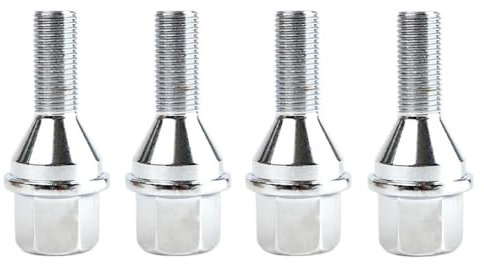 viti delle ruote Compatibile Con Jeep Per Compass 2018 2019 2020 2021 2022 2023 2024 6509933AA 6511051AA 611-005 4 Pezzi Bulloni Capocorda Ruota Auto M12 × 1,25 28 Mm Bullone A Vite Mozzo Ruota