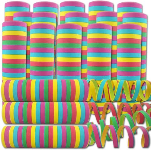 Luftschlangen bunt Partydeko 18 Rollen - Made in Austria, schwer entflammbar, Fasching, Karneval, Geburtstagsdeko, Silvester, Kindergeburtstag, etc.