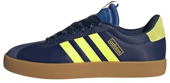 adidas Women's VL Court 3.0 Shoes, Dark Blue/hi-res Yellow/Gold met., 9 UK