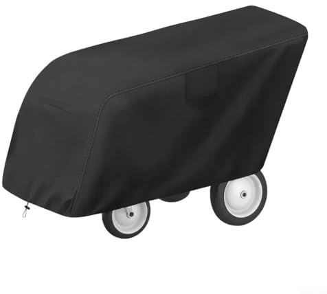 Funda impermeable para cochecito de bebé de 6 pasajeros, tela Oxford 210D, lona negra resistente con protección UV, cierre de ajuste seguro y cierre de cordón